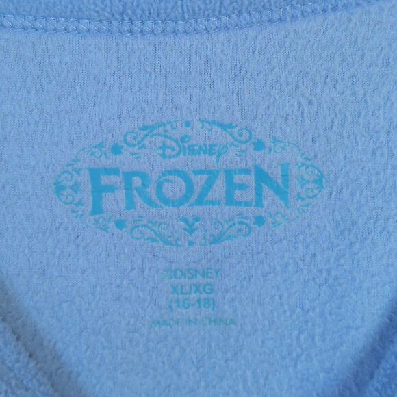 Disney Frozen Olaf Snowman Blue Fleece Pajama Set Women's L/XL - Picture 3 of 7